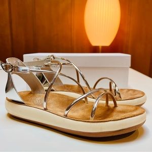 Ancient Greek Sandals mirrored silver comfort Anastasia in size 37. ⭐️